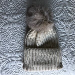 Real Fur Pom Pom Hat
